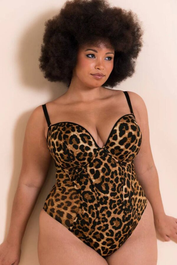 Боди Scantilly Icon Plunge Леопард